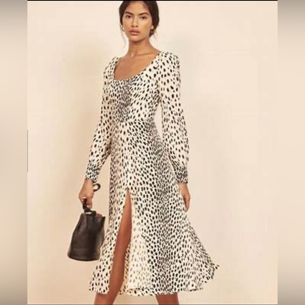 Reformation Alessi Midi Dress - Size 0 in Cheetah